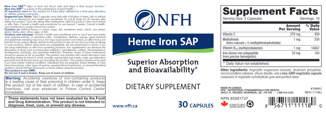 Heme Iron SAP 30 caps