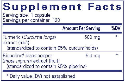Curcumin 500 with Bioperine 120 vcaps