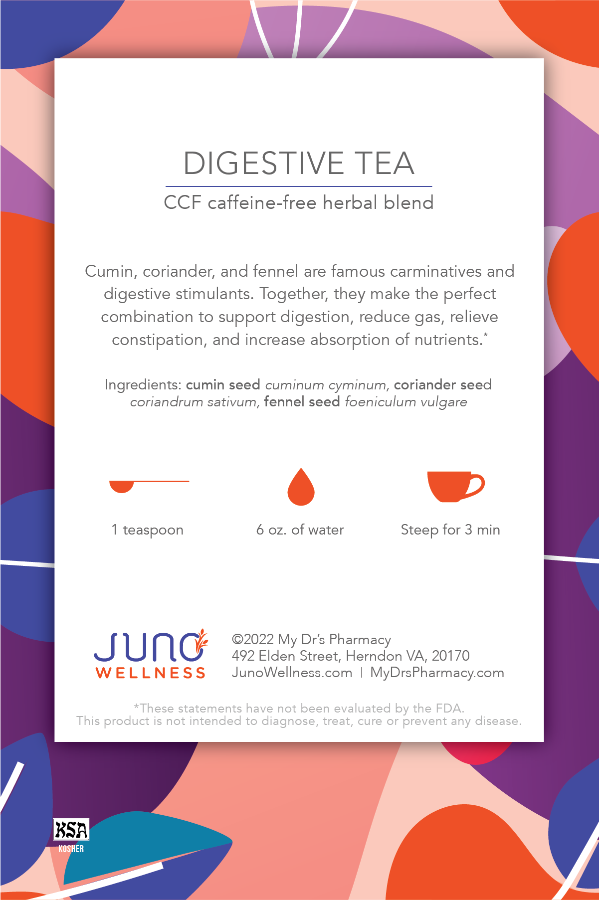 Digestive CCF Tea – Juno Wellness