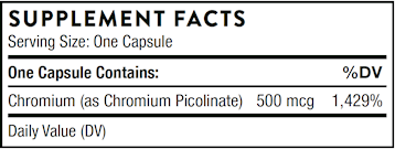 CHROMIUM PICOLINATE [500 MCG]