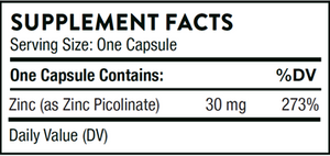 Zinc Picolinate 30 mg NSF 60 caps